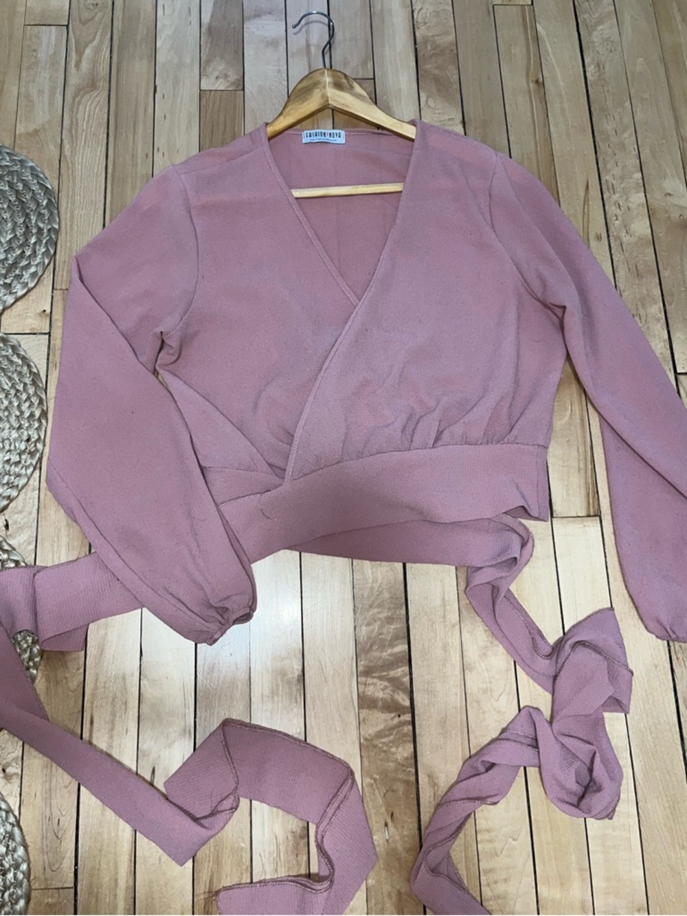 Fashion Nova wrap blouse top